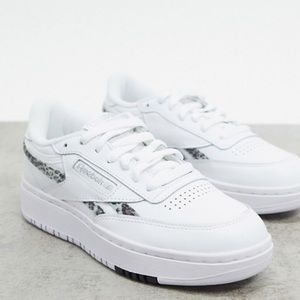 Reebok🦋Club C Double sneakers/Cheetah Print